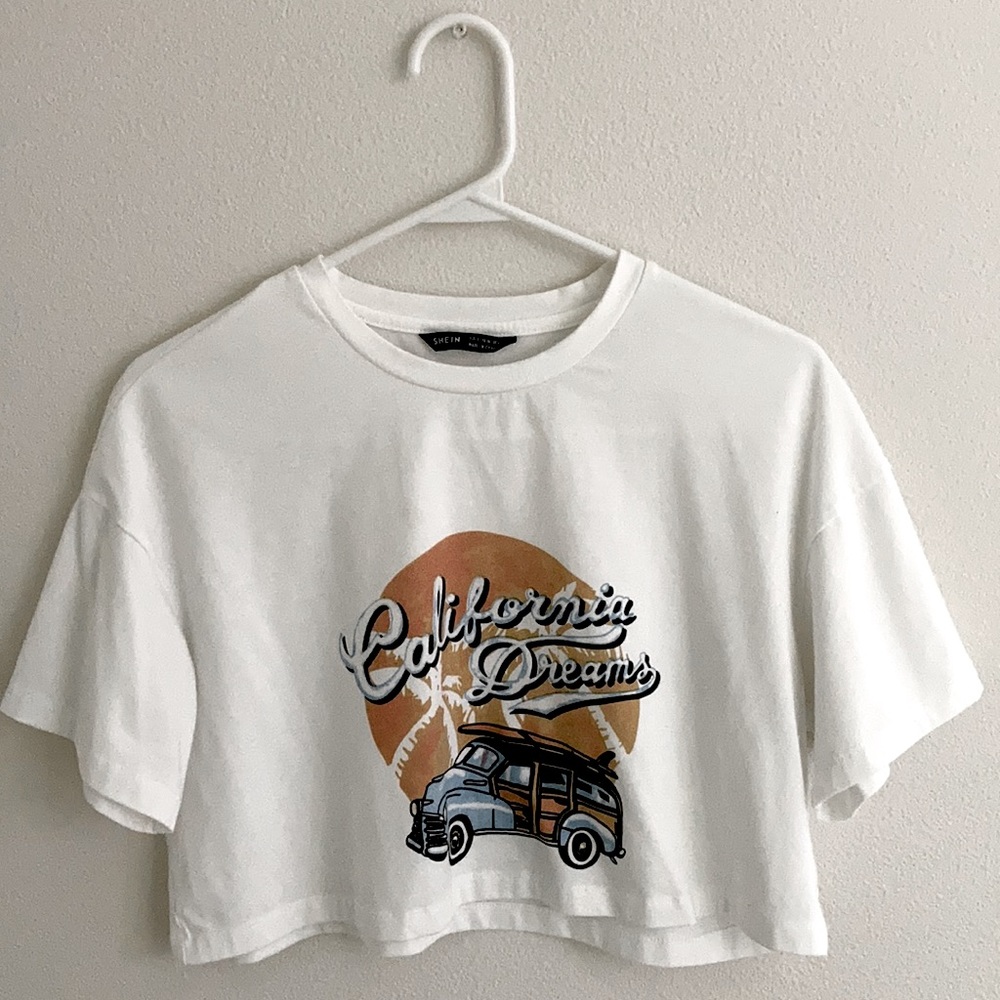 White cropped t-shirt